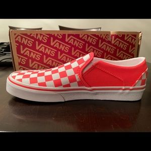 Bright Orange Slip on Vans